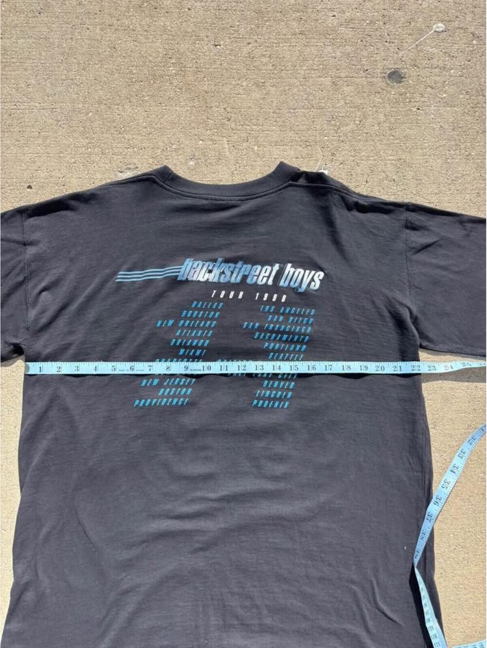 Vintage 1998 Backstreet Boys Black Graphic Band T-Shirt - Picture 9 of 9